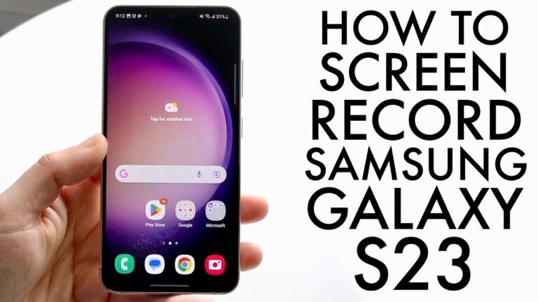 How to Screen Record on Samsung Galaxy S23 Ultra