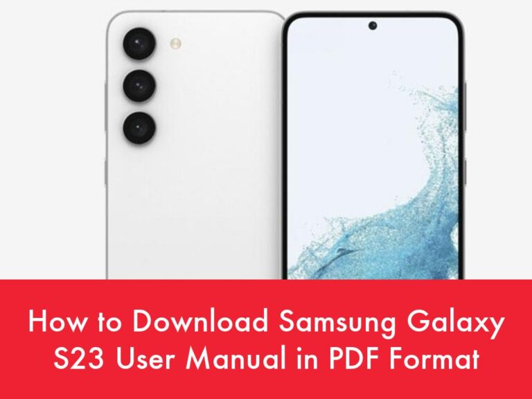 Samsung Galaxy S23 Ultra Full User Manual PDF