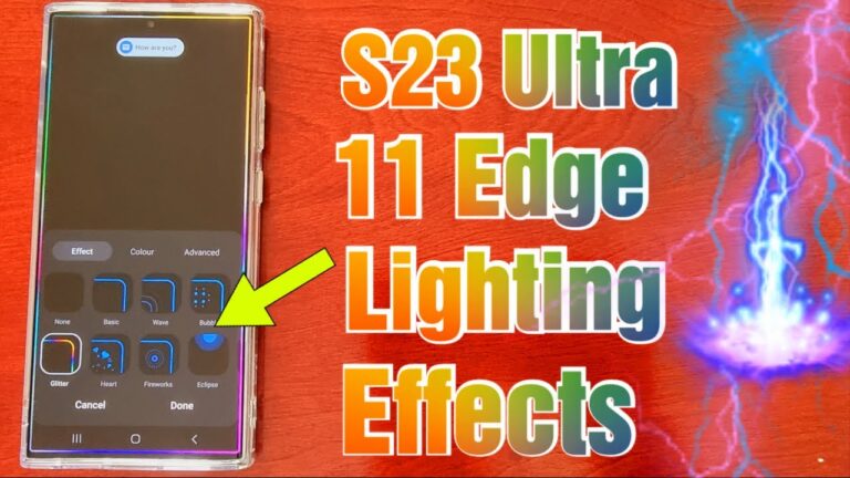 How to use Galaxy S23 Ultra's edge lighting