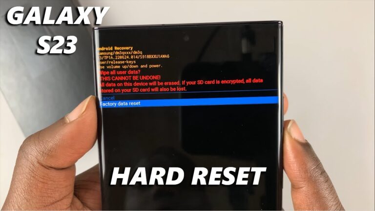 How to factory reset Samsung Galaxy S23